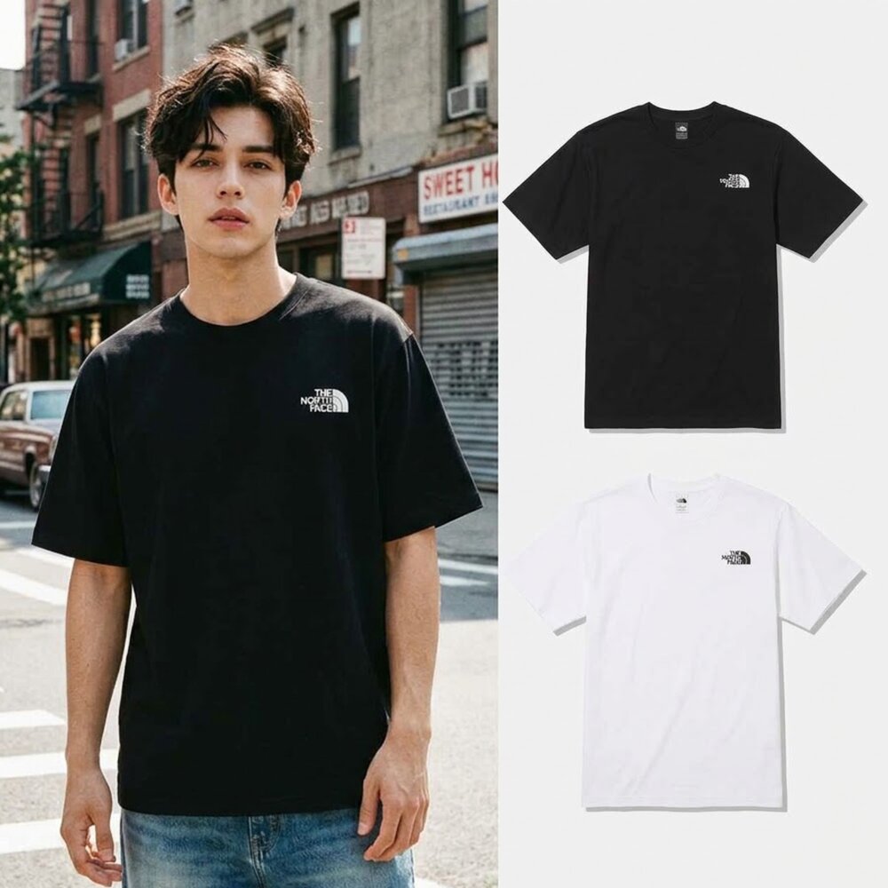 13490696693-The North Face 北臉 短袖上衣 t恤 TNF 正背面LOGO 情侶款 NT7UN02/NT7UN05B-E