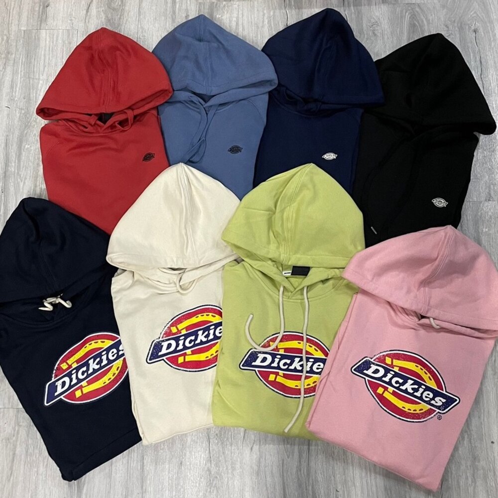 13608470058-Dickies 迪凱思 2021 秋冬季新款經典大LOGO帽T 休閒 長袖帽T 情侶衣 長袖帽T 內針織 刷舊