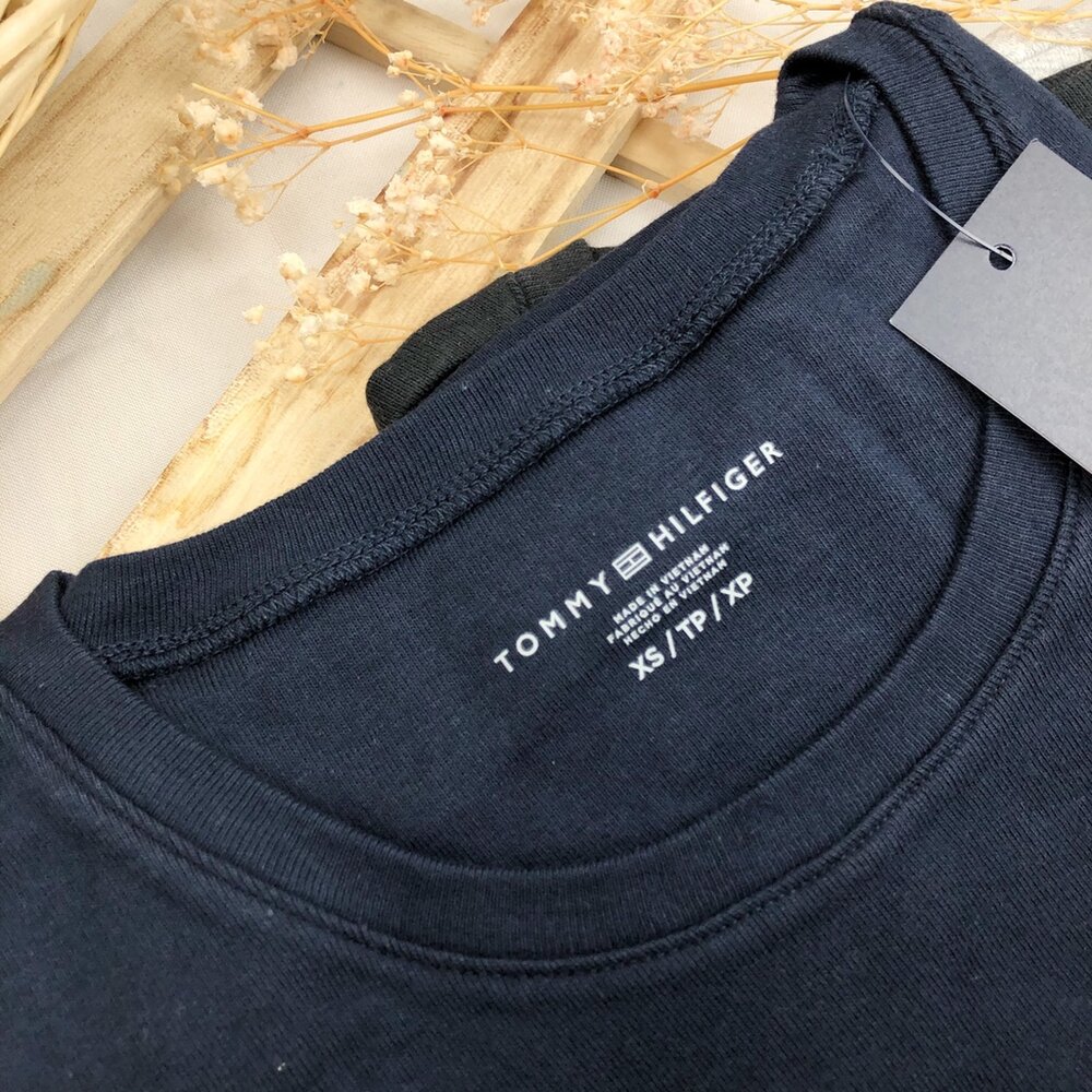 Tommy 女款 圓領 刺繡 小LOGO 素T 修身款 貼身 性感 女生短t TOMMY 夏季 休閒款-圖片-9