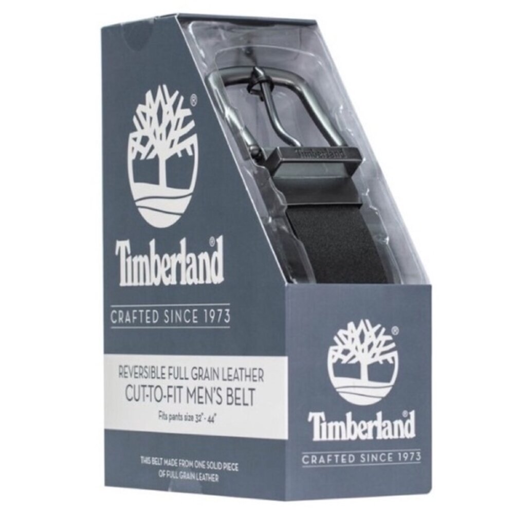 TIMBERLAND 皮帶 雙面 兩用 牛皮 皮帶 消光黑 皮帶頭 可自行修改長度 現貨秒發-圖片-5