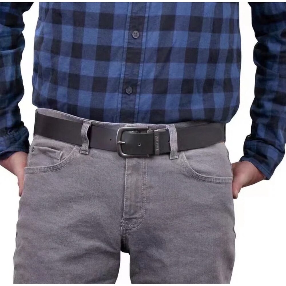 TIMBERLAND 皮帶 雙面 兩用 牛皮 皮帶 消光黑 皮帶頭 可自行修改長度 現貨秒發-圖片-7