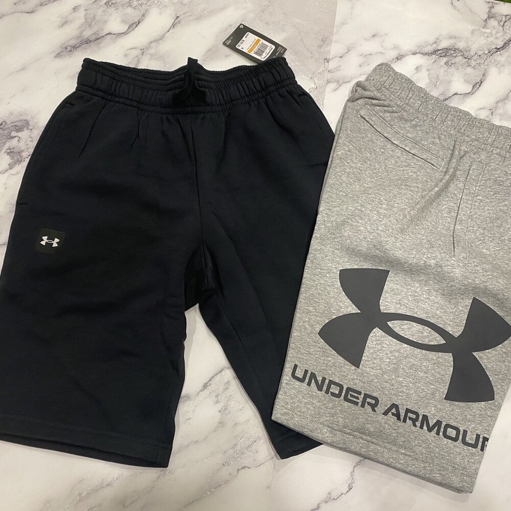 15746990484-Under Armour 安德瑪 UA 健身 男款 休閒短褲 運動短褲 短褲 棉褲 大LOGO