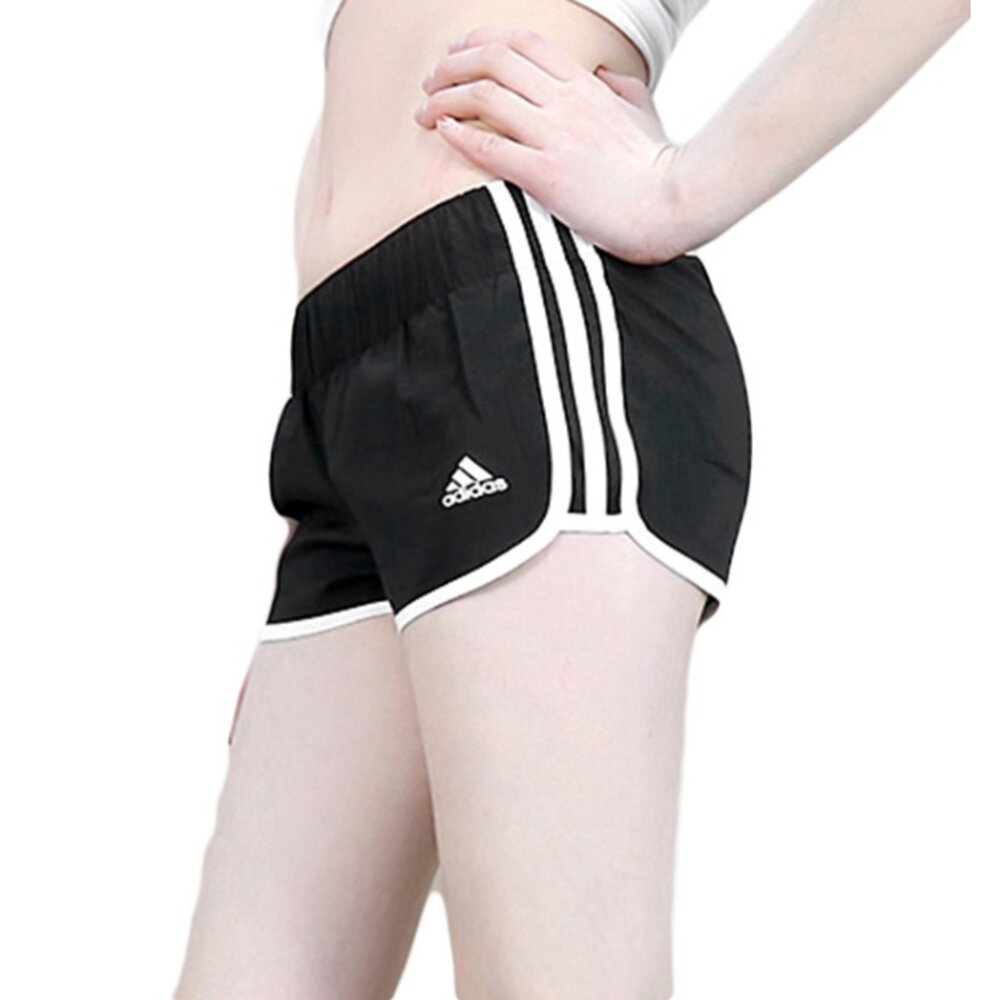 Adidas 愛迪達 三線 短褲 真理褲 黑白 2/4吋女生衣著 真理短褲 熱褲 CE2014 DQ2645 GK526-圖片-1