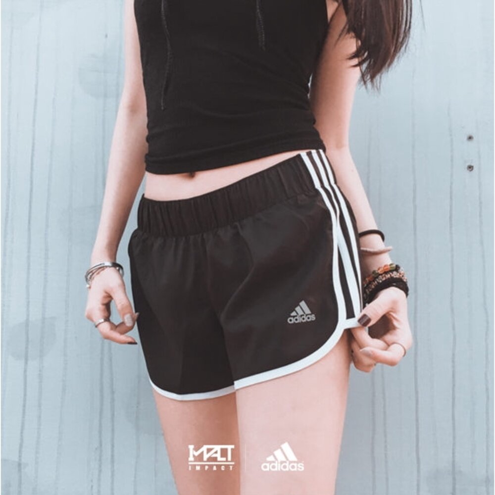 Adidas 愛迪達 三線 短褲 真理褲 黑白 2/4吋女生衣著 真理短褲 熱褲 CE2014 DQ2645 GK526-圖片-2