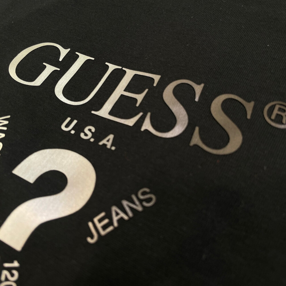 GUESS 短袖 經典LOGO 漸層 短T 落肩 寬鬆版型 深藍色 白色 深灰色 韓國貨 情侶款-圖片-6