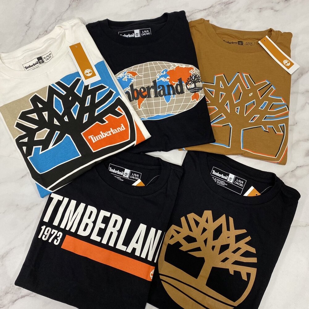timberland 短袖 t 恤 大Logo 短袖t恤 青年款 衣服 短袖 素t 現貨 t shirt-圖片-1