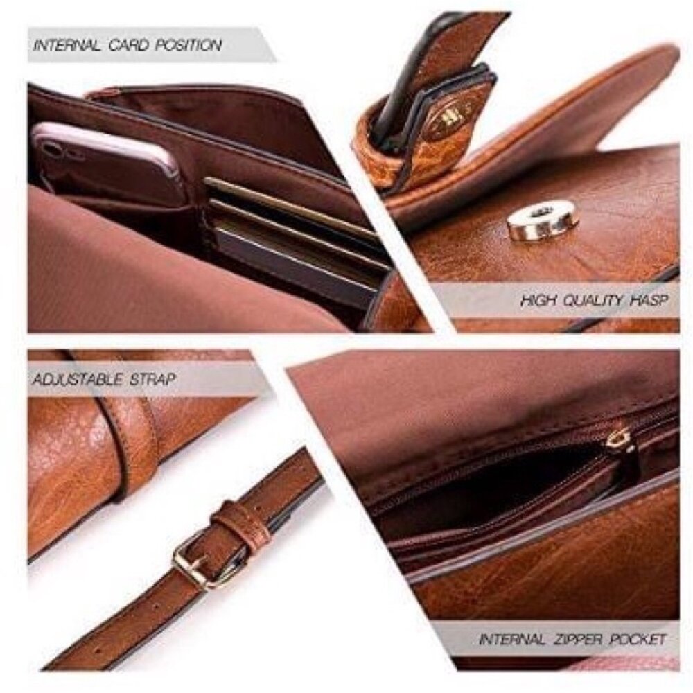 AFKOMST 馬鞍包 女款 復古 側背包 肩背包 皮革 母親節禮物-圖片-3