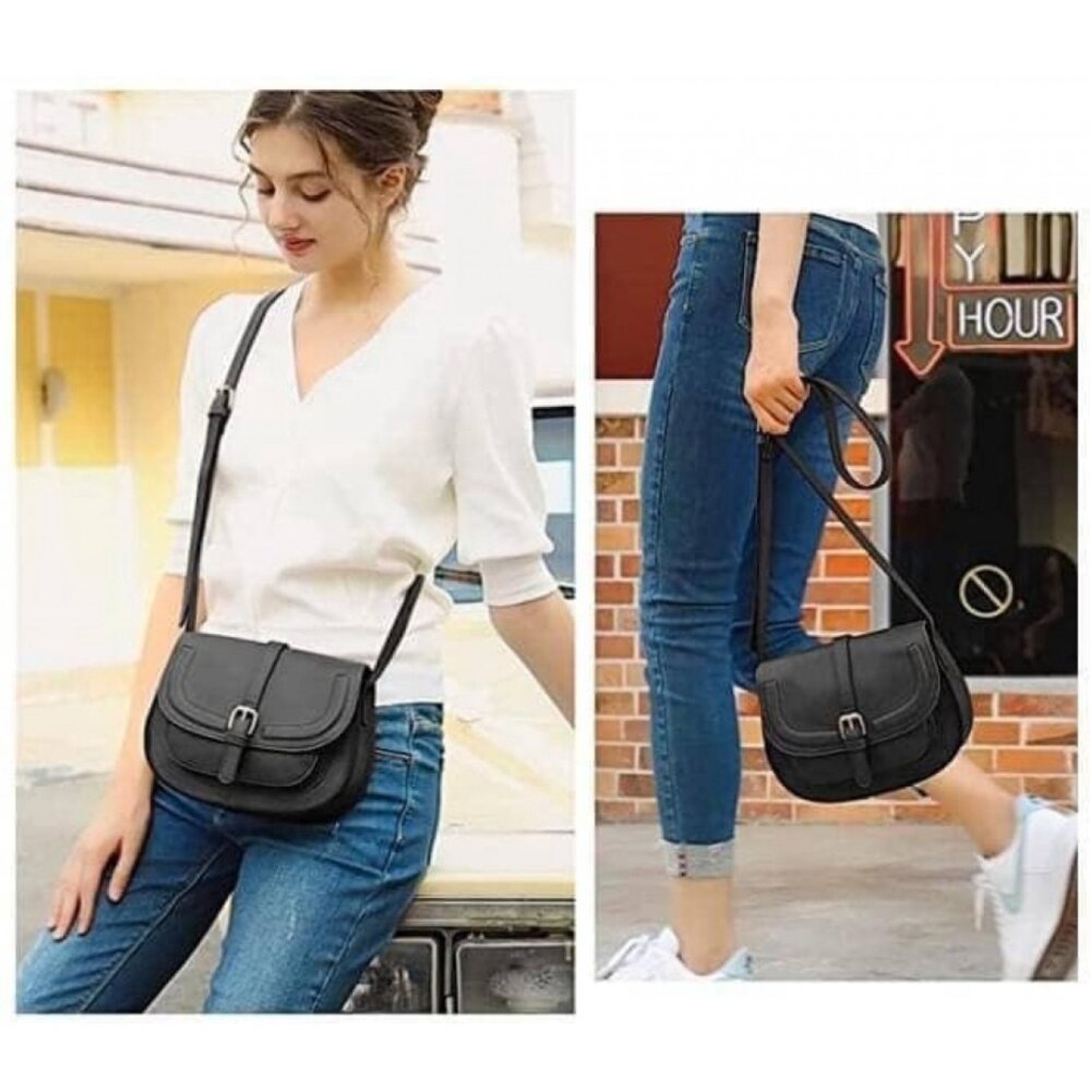 AFKOMST 馬鞍包 女款 復古 側背包 肩背包 皮革 母親節禮物-圖片-4