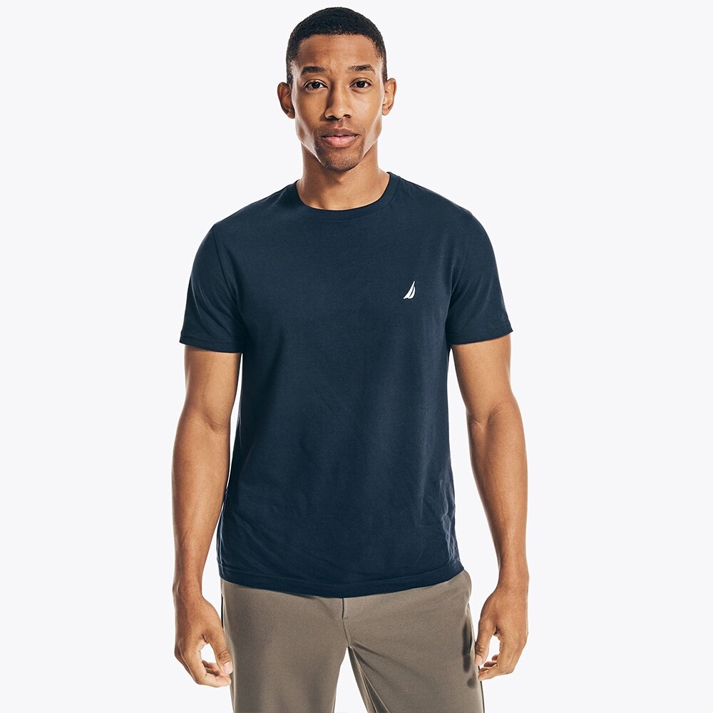 NAUTICA 風帆 多色 男女款 純棉 短袖 素T 刺繡小LOGO上衣-圖片-5