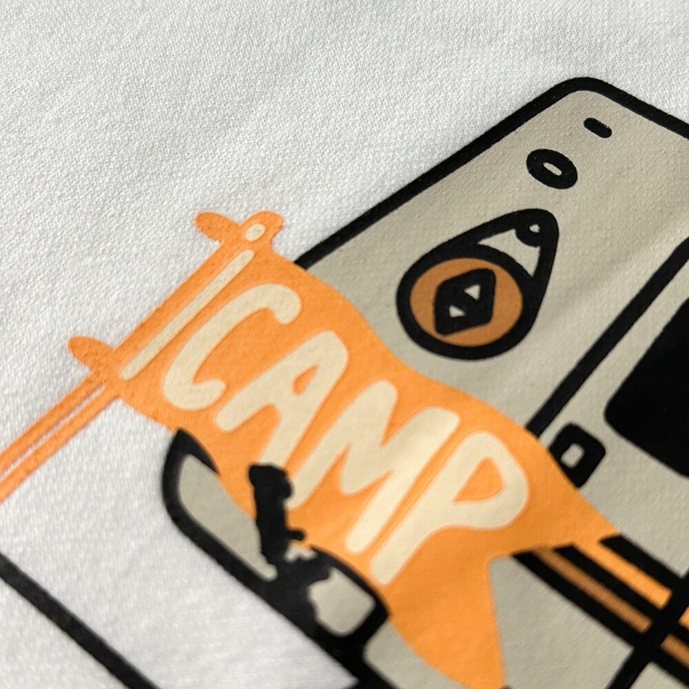 韓版 露營車插畫 短袖 短T 上衣 重磅 情侶款 韓版上衣 韓版短袖 落肩 寬鬆 短踢 80537-圖片-7