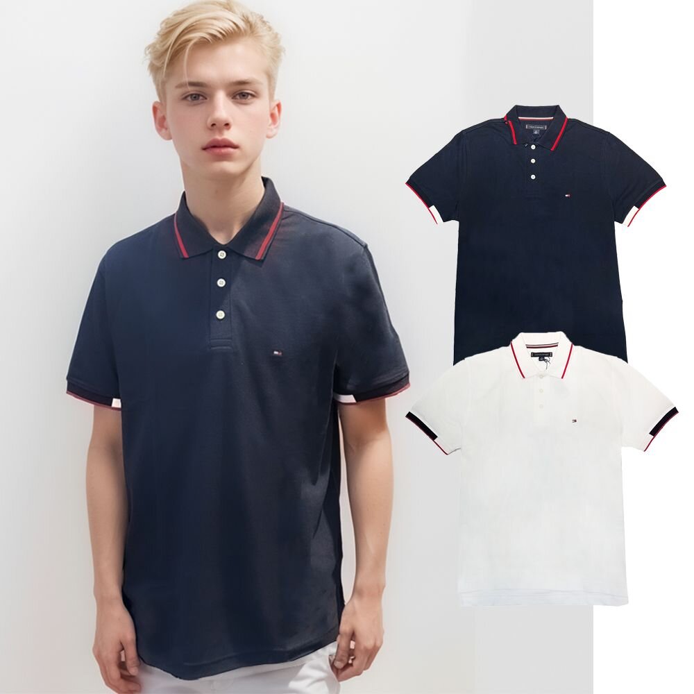 18549715391-Tommy Hilfiger 湯米 新款滾邊 POLO衫 男生款 短袖 上衣