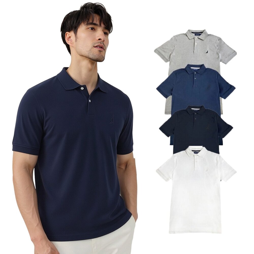 18549715394-NAUTICA 男女款 帆船 胸前小LOGO POLO衫