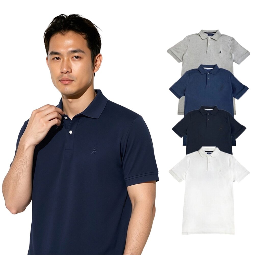 18549715394-NAUTICA 男女款 帆船 胸前小LOGO POLO衫