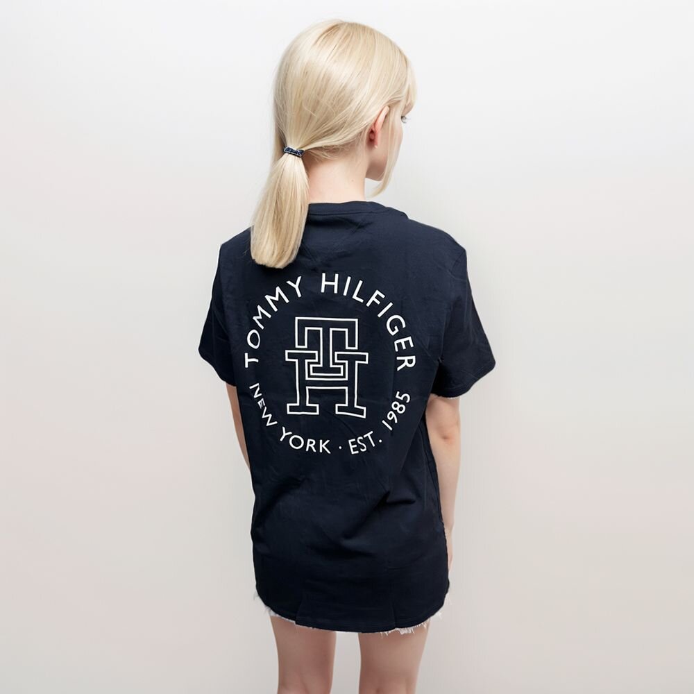 Tommy Hilfiger 圓領短袖 經典印膠LOGO 上衣 短袖 男生短袖 女生短袖-圖片-3