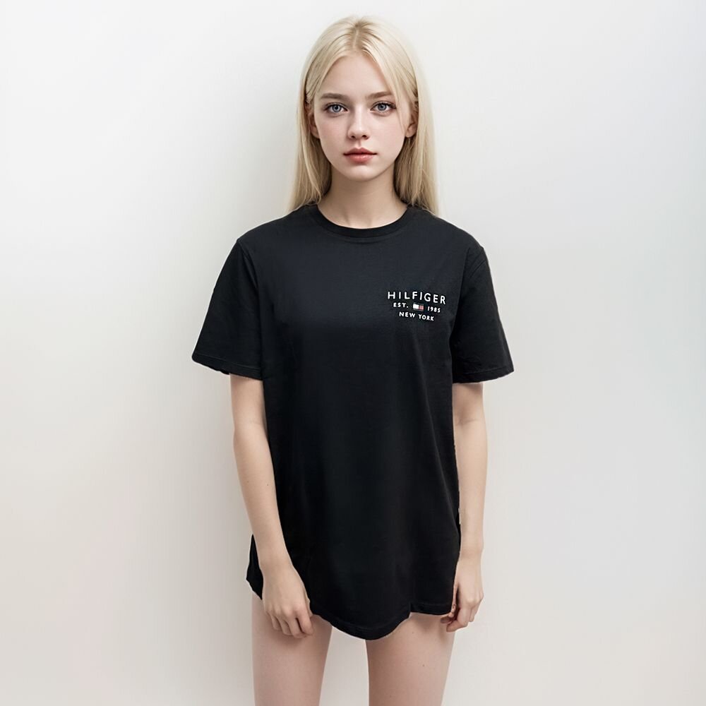 Tommy Hilfiger 圓領短袖 經典印膠LOGO 上衣 短袖 男生短袖 女生短袖-圖片-4