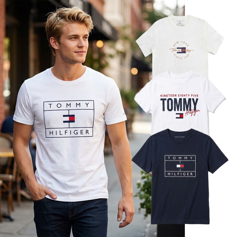 18549715415-Tommy Hilfiger 圓領短袖  經典印膠LOGO 上衣 短袖 男生短袖 女生短袖
