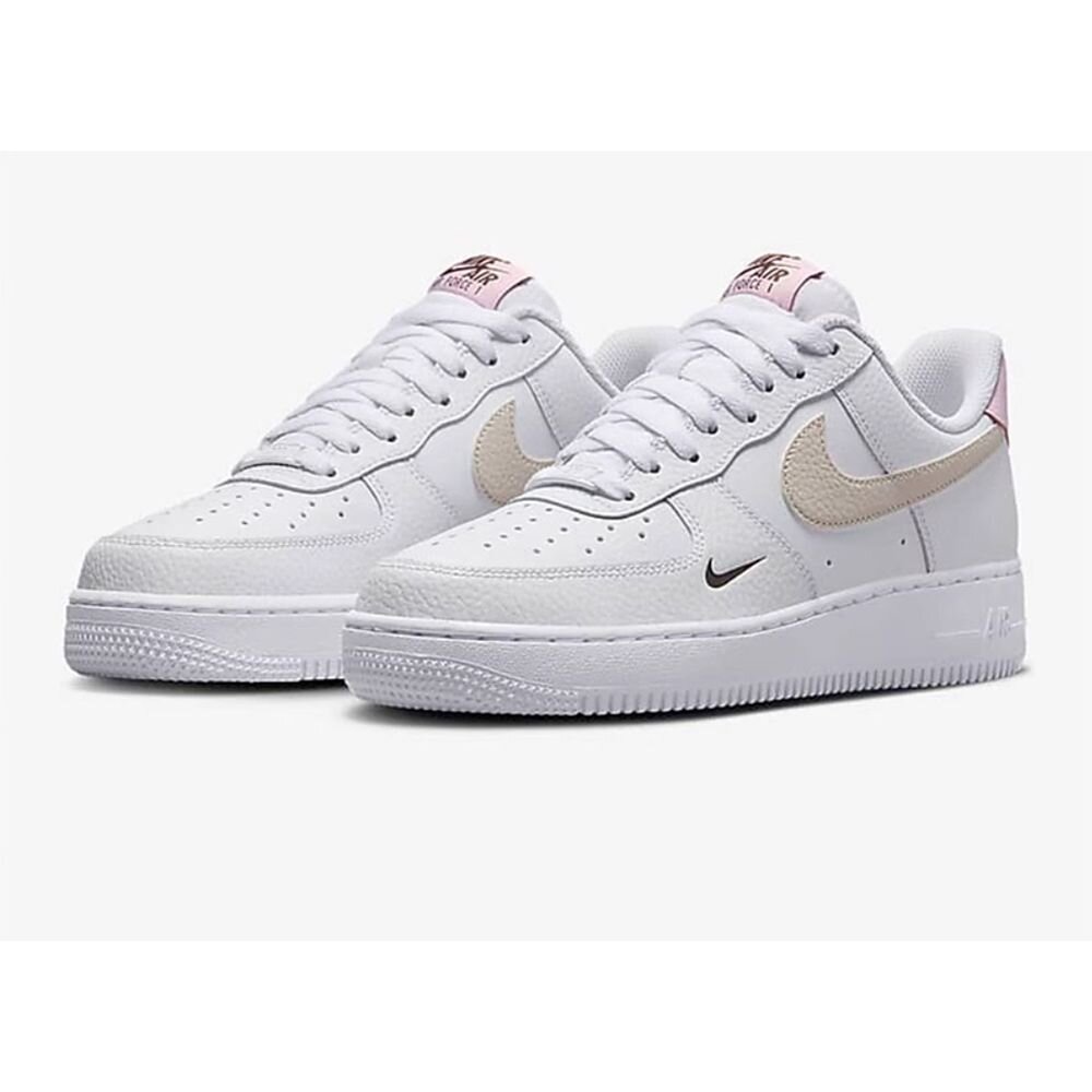 18549715418-NIKE Air Force 1 休閒鞋 女鞋 白 米 粉 AF1 小勾 荔枝皮 HF9992-100