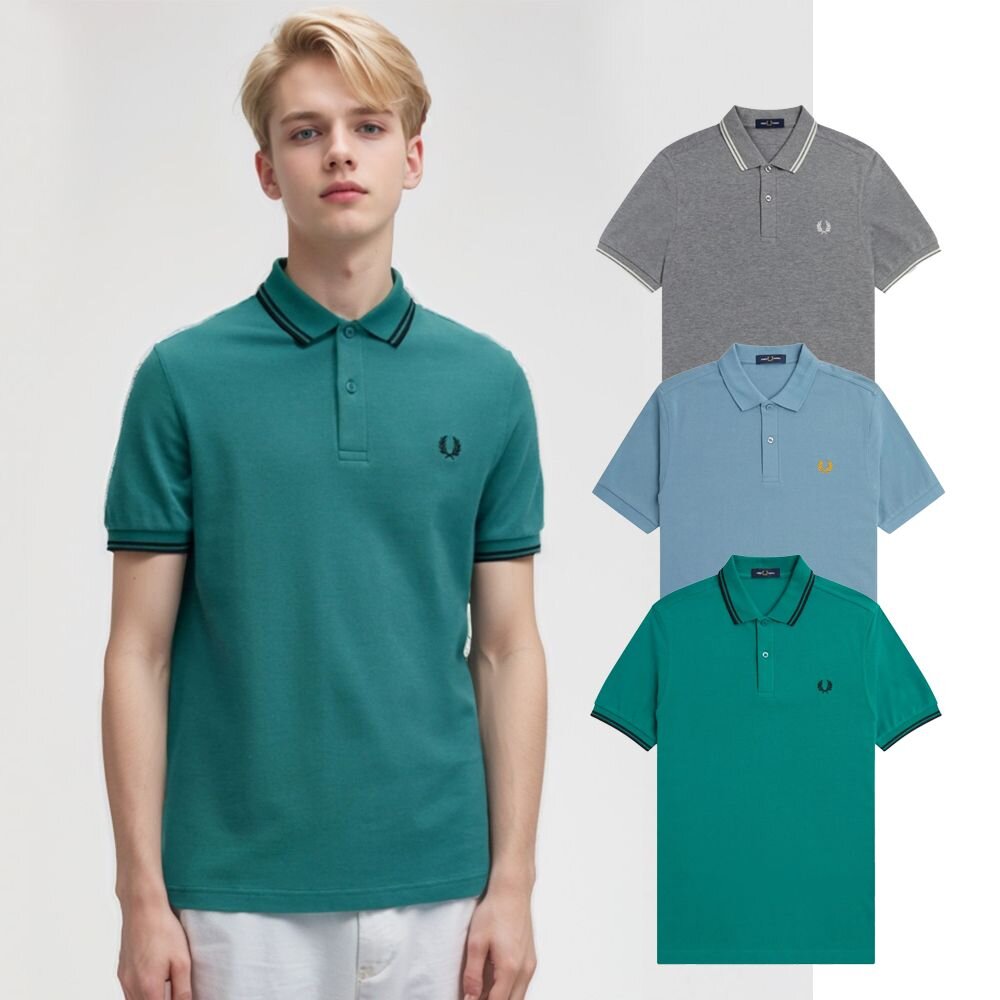 18549715439-Fred Perry 男生 POLO衫 經典刺繡LOGO 麥穗 桂冠 短袖 上衣