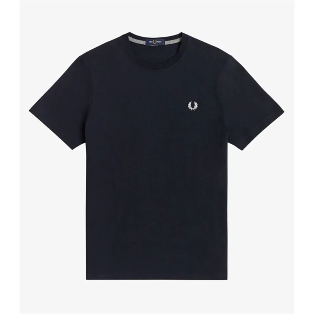 FRED PERRY 男版 胸前刺繡小LOGO短袖 T恤 圓領短袖 上衣 版型偏小-圖片-1