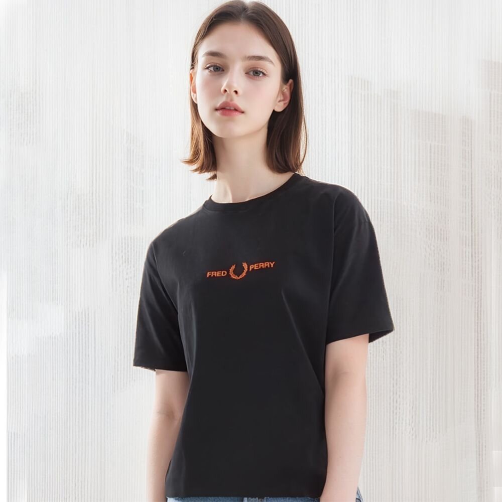 FRED PERRY 胸前刺繡LOGO 短袖 上衣 T恤 男女可穿-圖片-4