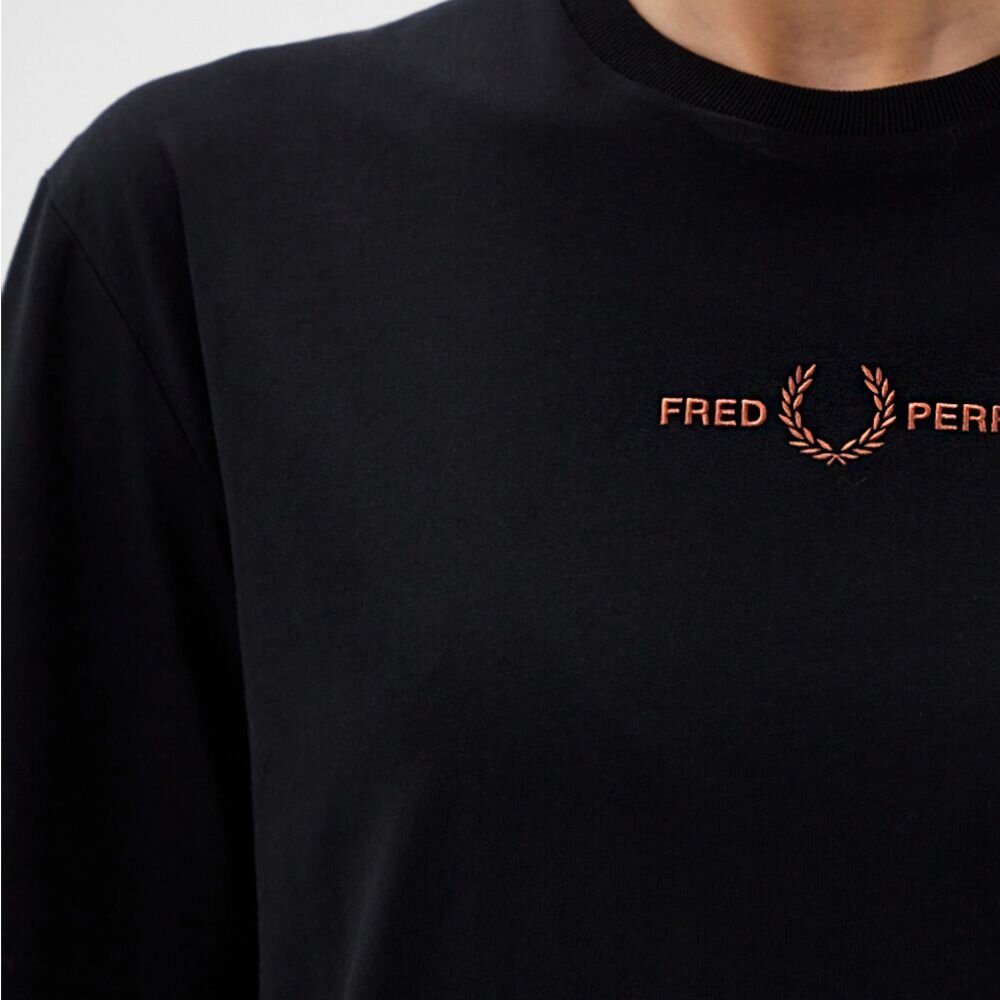 FRED PERRY 胸前刺繡LOGO 短袖 上衣 T恤 男女可穿-圖片-5