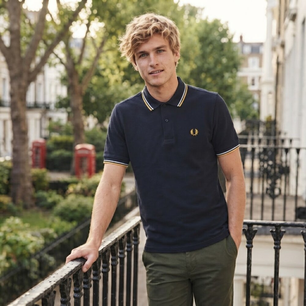 Fred Perry 男生 POLO衫 經典刺繡LOGO 麥穗 桂冠 短袖 上衣 新款-圖片-1