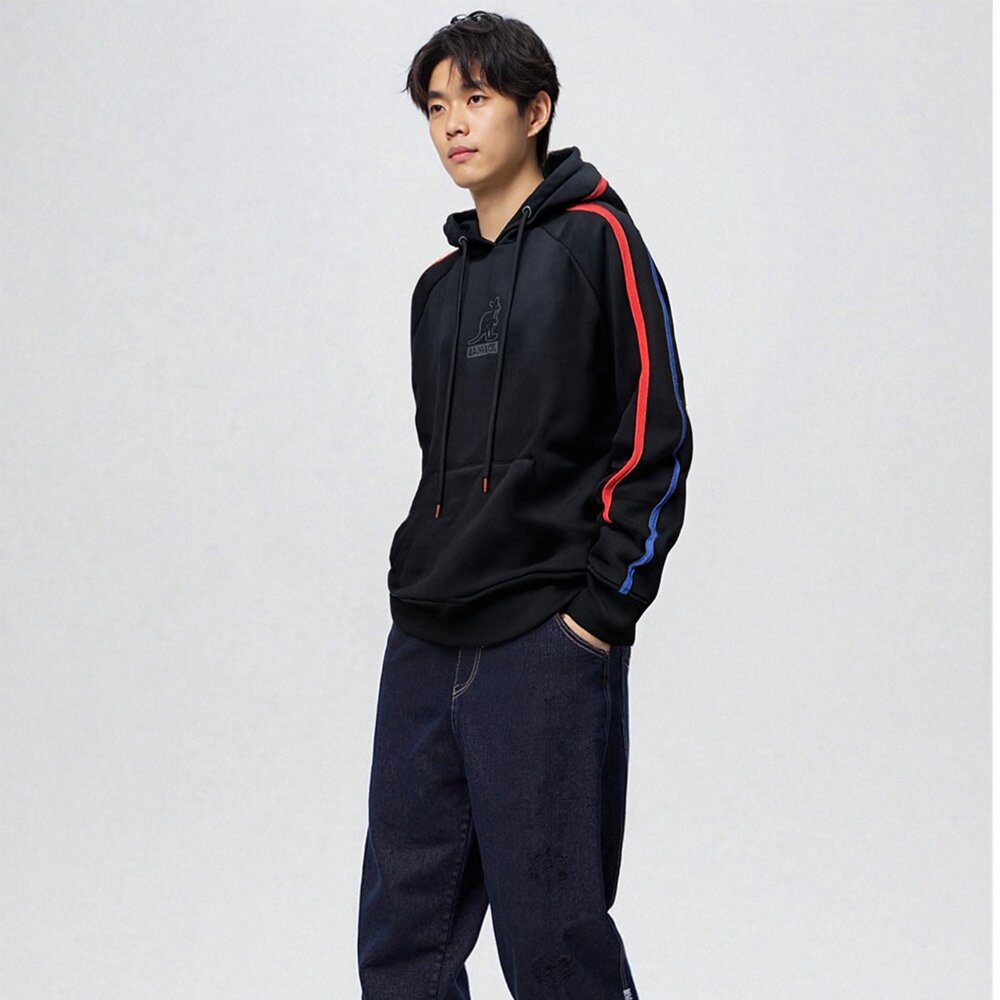 KANGOL 袋鼠 中性 電繡 大學T 帽t 拉鍊外套 長袖上衣 棉質-圖片-3