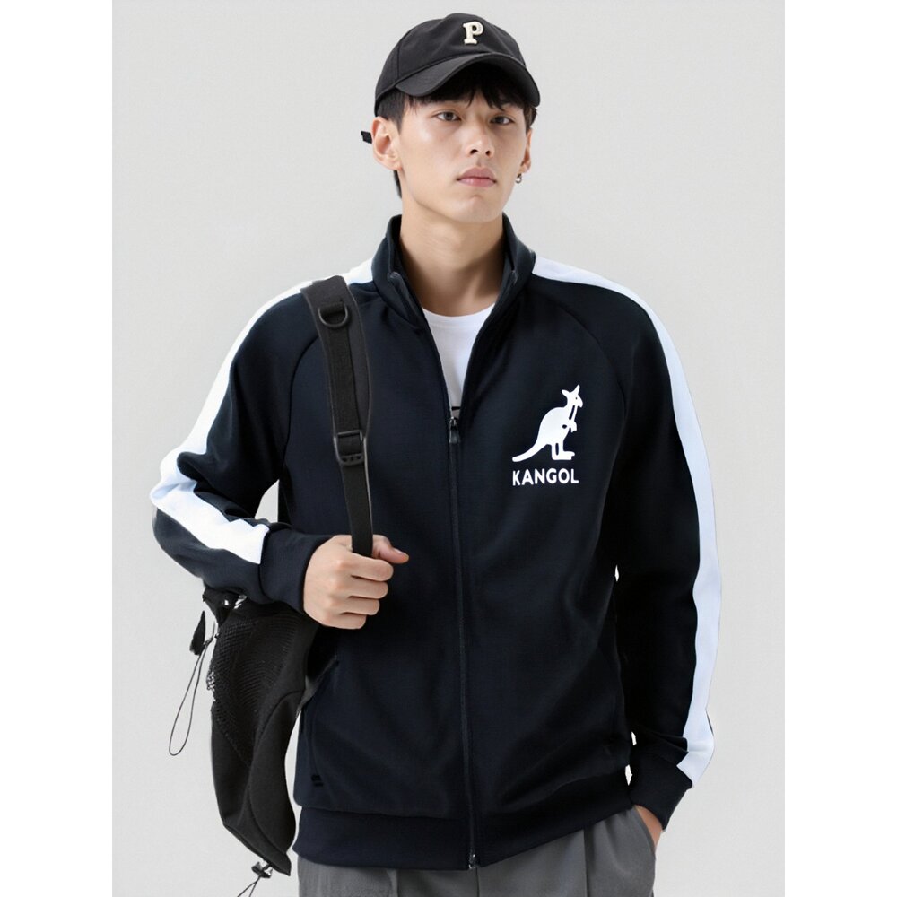 18549715461-KANGOL 袋鼠 中性 經典LOGO 無帽外套 拉鍊外套 飛行外套 長袖上衣