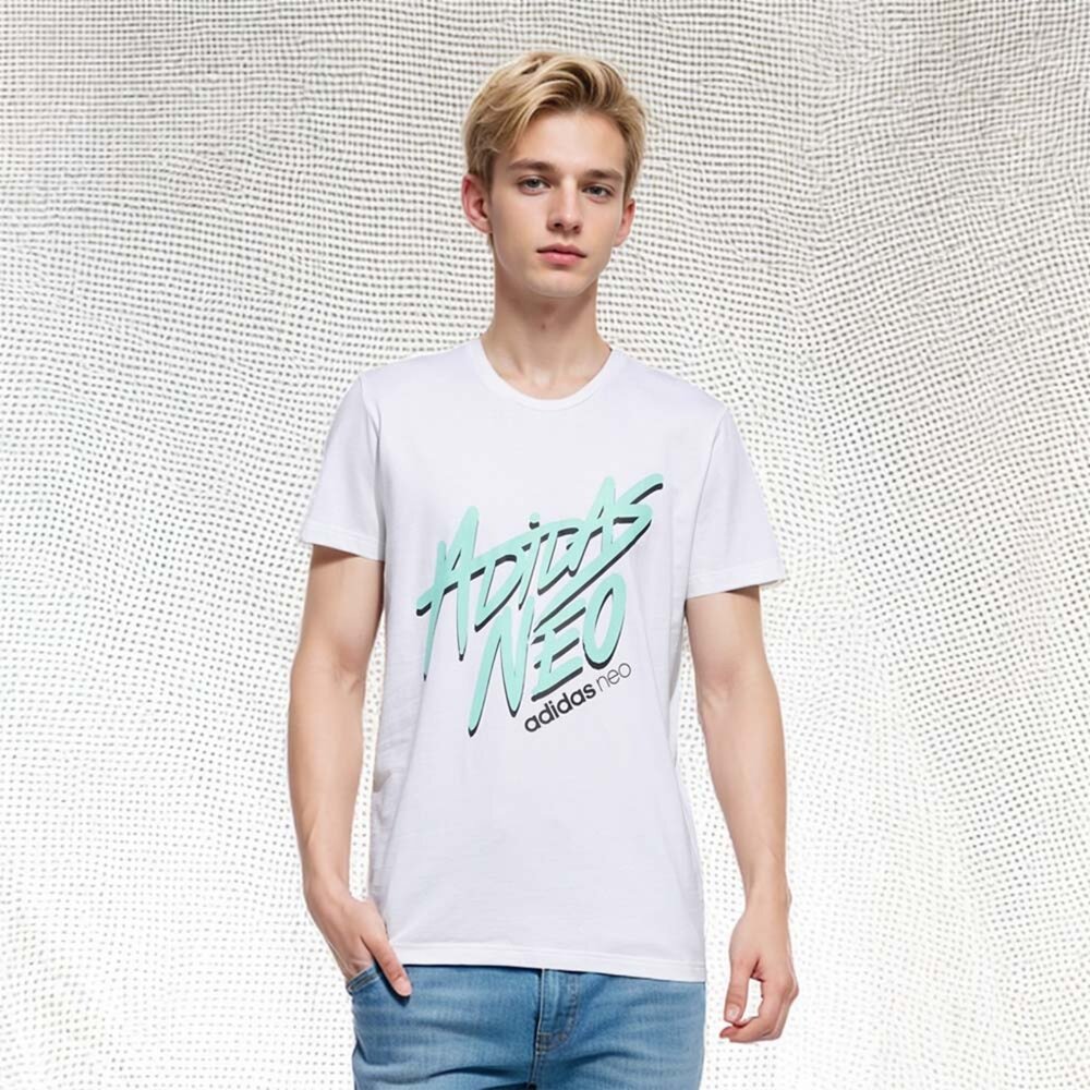 18549715509-adidas 愛迪達 NEO 男 運動休閒圓領短袖T GL1193