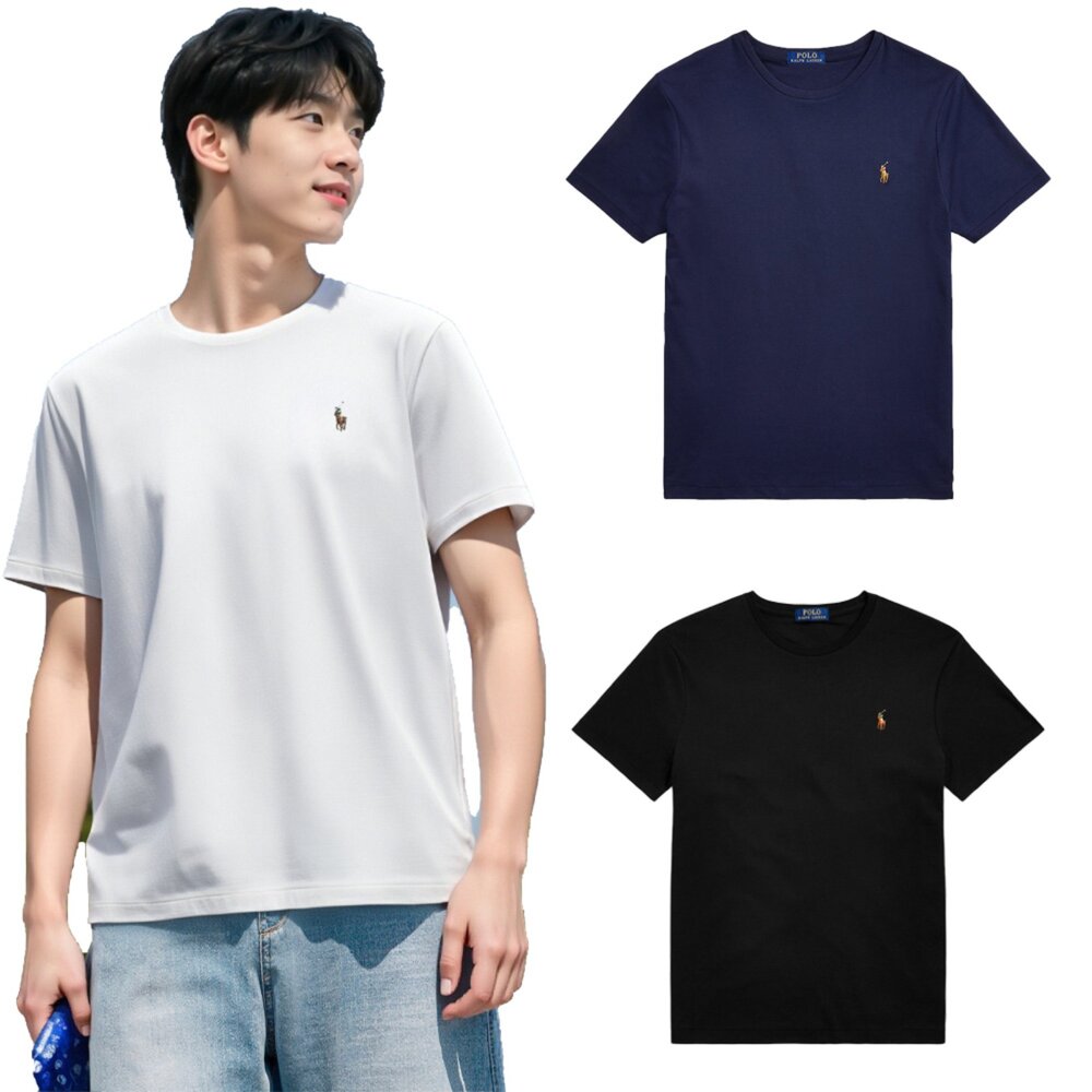 POLO Ralph Lauren 成人 情侶裝 素t 彩色小馬 刺繡 短袖 上衣 彩色小馬LOGO 封面照片