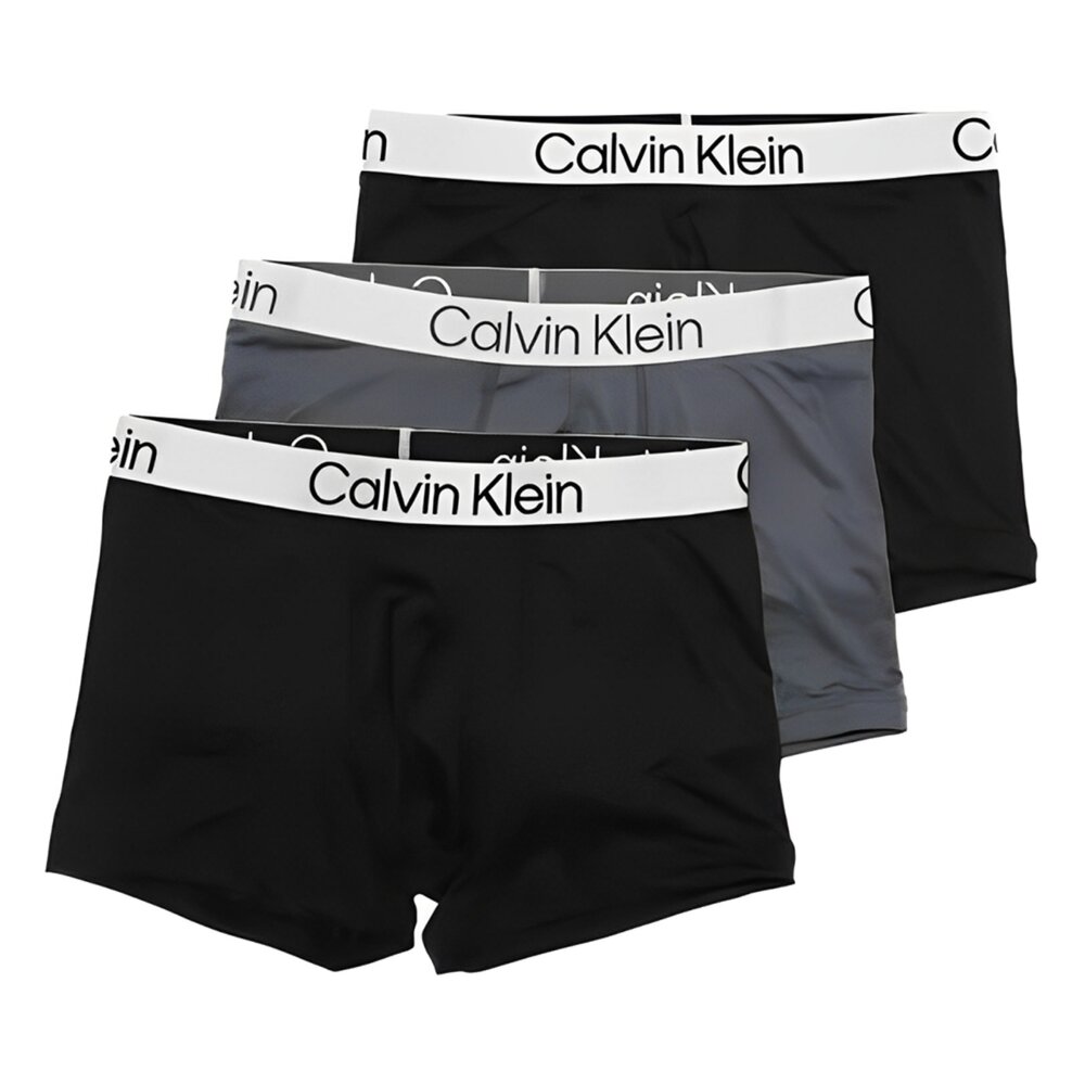 CK 專櫃款 盒裝 寬帶 大logo 男內褲 超細纖維平口內褲 3件組 (美國原裝進口 非costco款)-圖片-1
