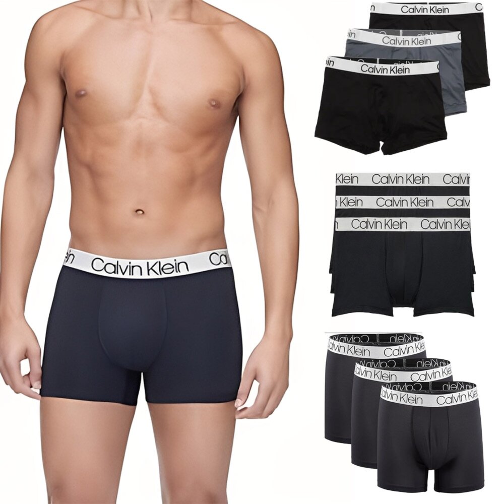 CK 專櫃款 盒裝 寬帶 大logo 男內褲  超細纖維平口內褲 3件組 (美國原裝進口 非costco款） 封面照片