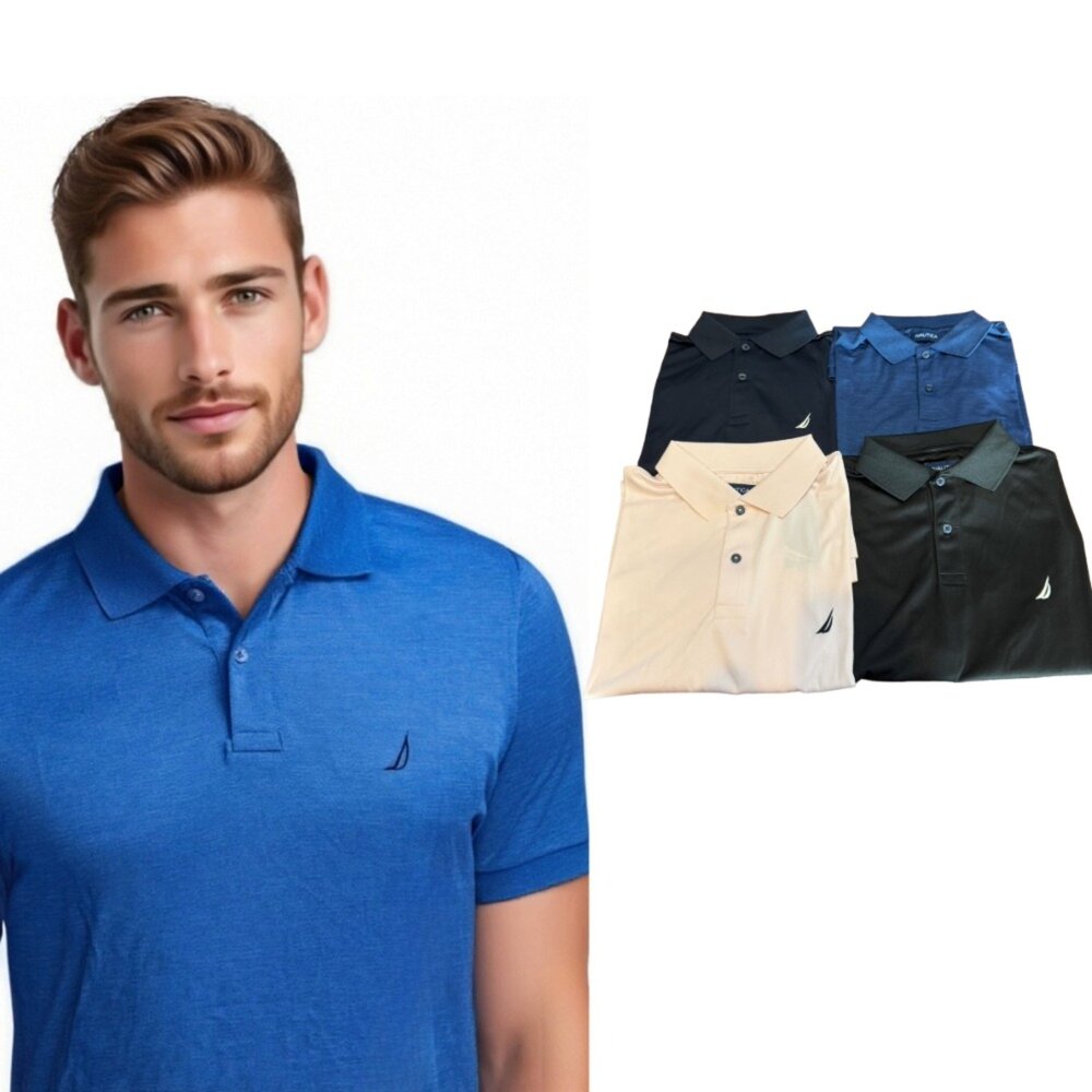 18549715533-NAUTICA 男款 帆船 胸前小LOGO POLO衫 透氣排汗 排汗衫