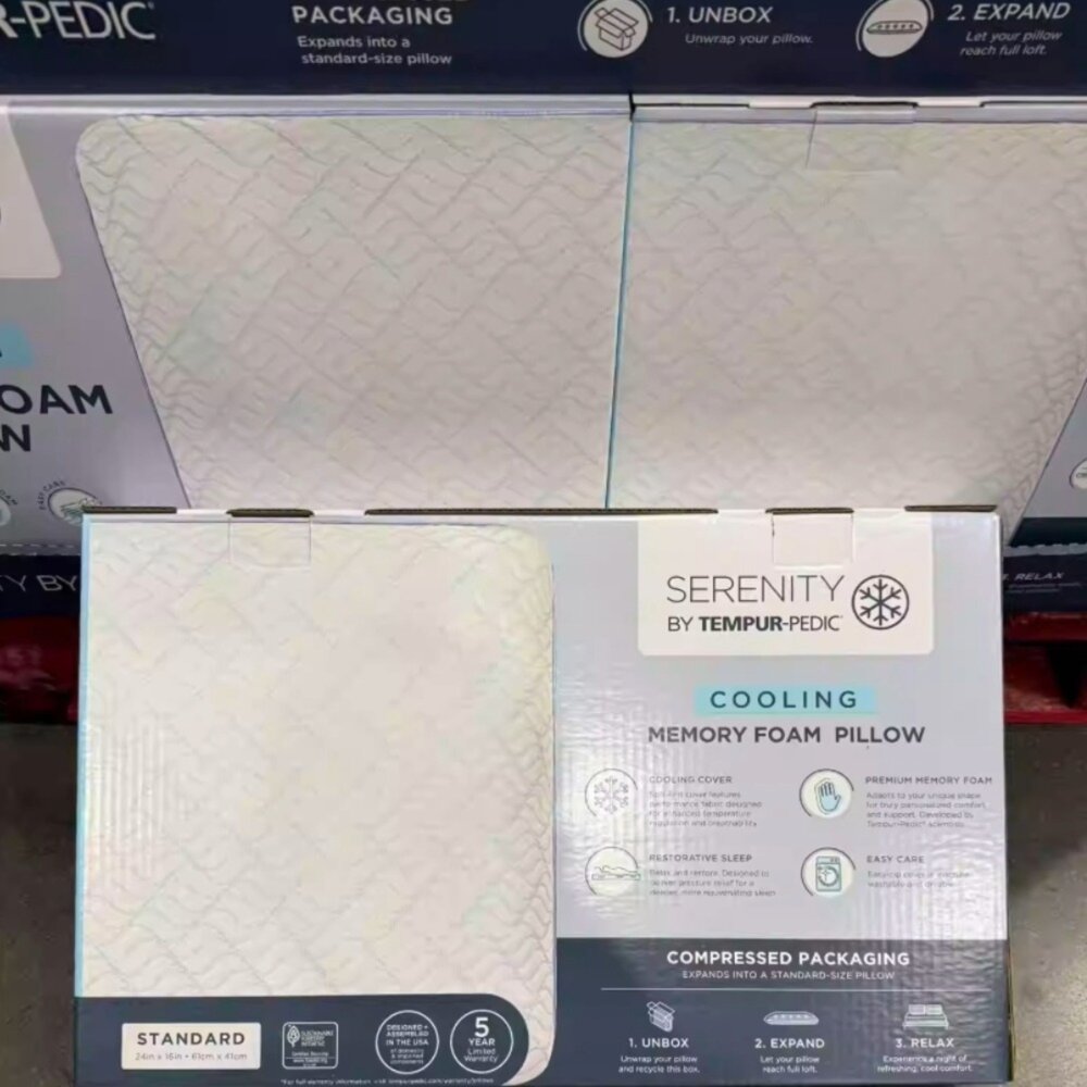 18549715534-丹普 Serenity Tempur-Pedic 涼感紓壓 記憶枕 枕頭
