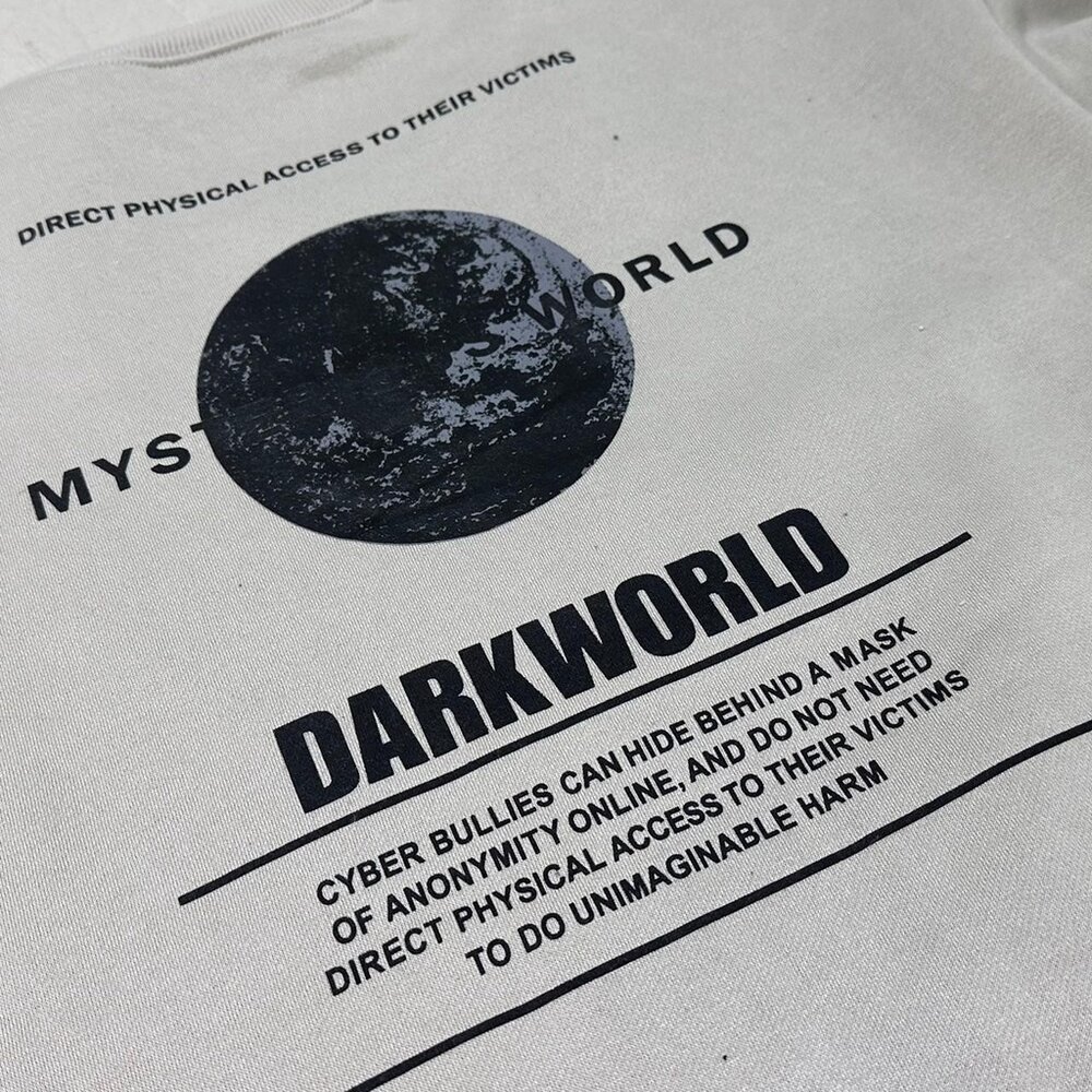 韓版 EARTH 地球 大學T 內刷毛 字母 印花 寬鬆 落肩 長袖 oversize 男女可穿 情侶款 80153-圖片-3