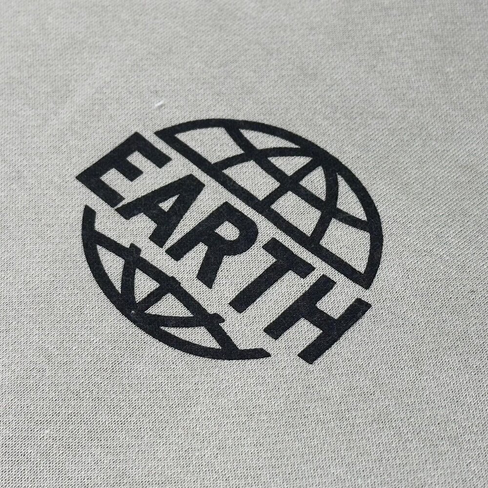 韓版 EARTH 地球 大學T 內刷毛 字母 印花 寬鬆 落肩 長袖 oversize 男女可穿 情侶款 80153-圖片-4