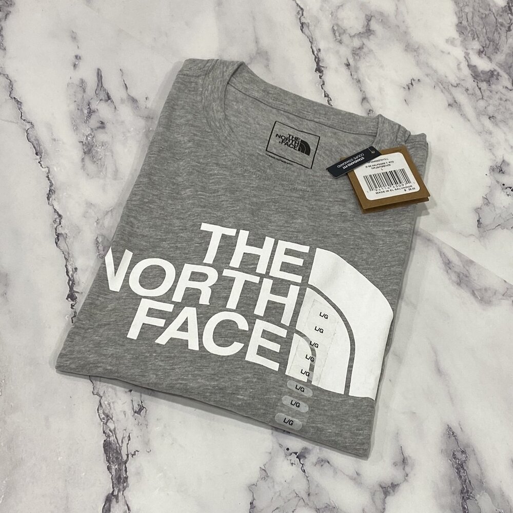 THE NORTH FACE 北臉 情侶款 經典LOGO圓領短T 短袖 素T 版型偏大 短袖t恤 上衣 休閒短袖 大尺碼-圖片-8