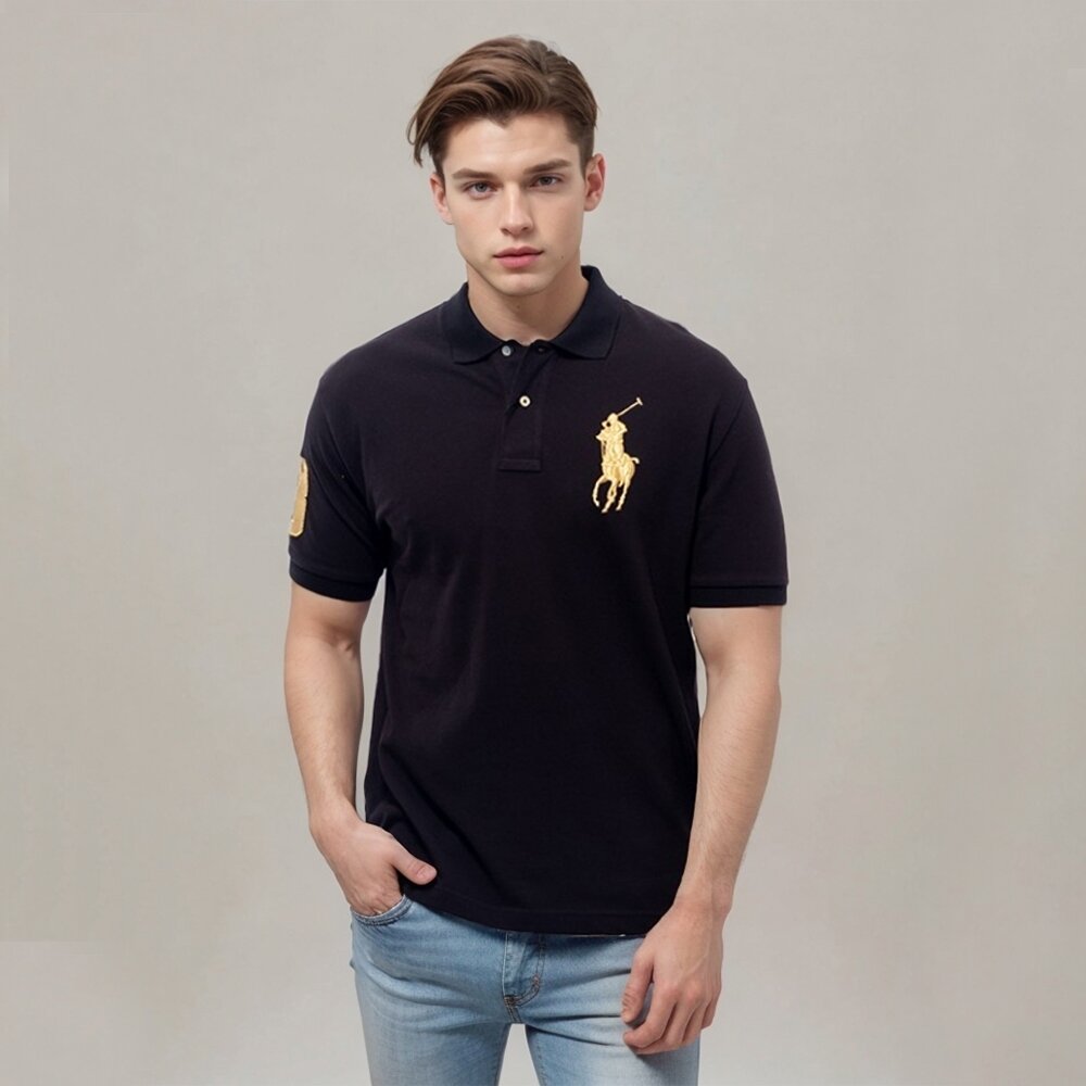 POLO Ralph Lauren 成人版 polo大馬 POLO衫 雙扣 男生款 版型偏大 大尺碼 男生上衣-圖片-2