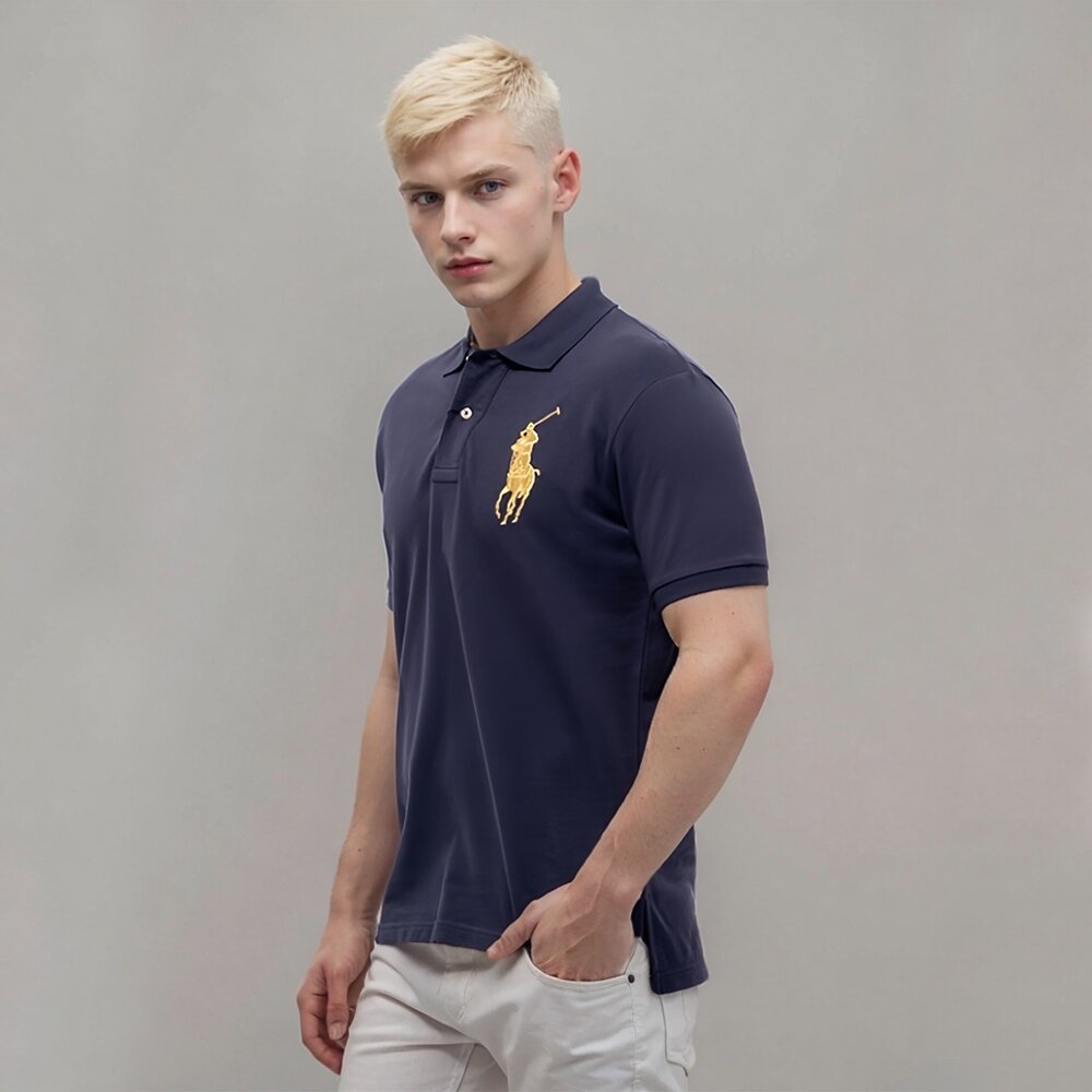 POLO Ralph Lauren 成人版 polo大馬 POLO衫 雙扣 男生款 版型偏大 大尺碼 男生上衣-圖片-3