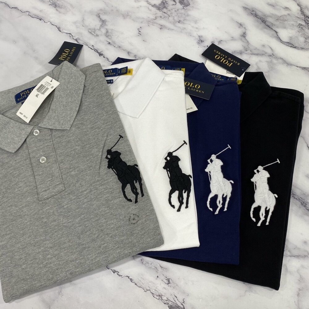 POLO Ralph Lauren 成人版 polo大馬 POLO衫 雙扣 男生款 版型偏大 大尺碼 男生上衣-圖片-4