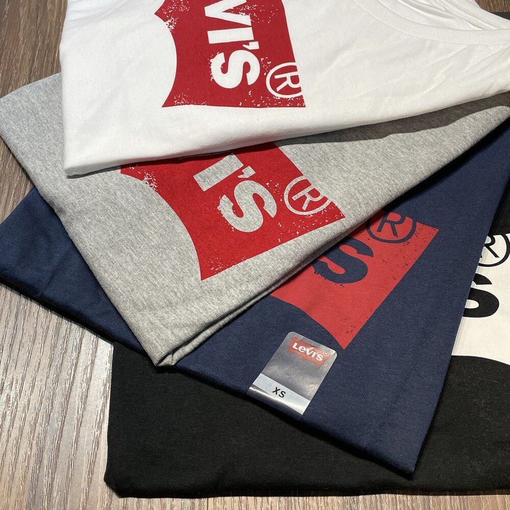 LEVIS 成人款 夏季 t恤 情侶款 上衣 短袖 t恤 刷舊 男生衣著 情侶裝 休閒短袖 美國代購 男生短袖 素T-圖片-1