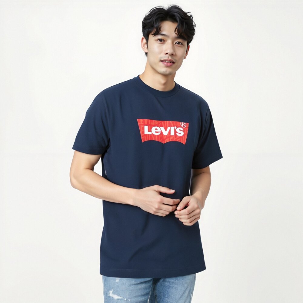 LEVIS 成人款 夏季 t恤 情侶款 上衣 短袖 t恤 刷舊 男生衣著 情侶裝 休閒短袖 美國代購 男生短袖 素T-圖片-4