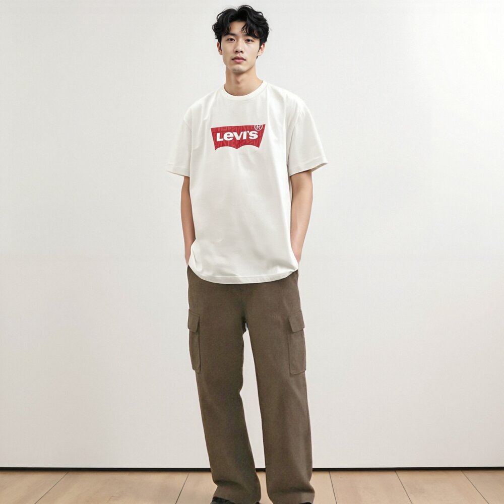 LEVIS 成人款 夏季 t恤 情侶款 上衣 短袖 t恤 刷舊 男生衣著 情侶裝 休閒短袖 美國代購 男生短袖 素T-圖片-6
