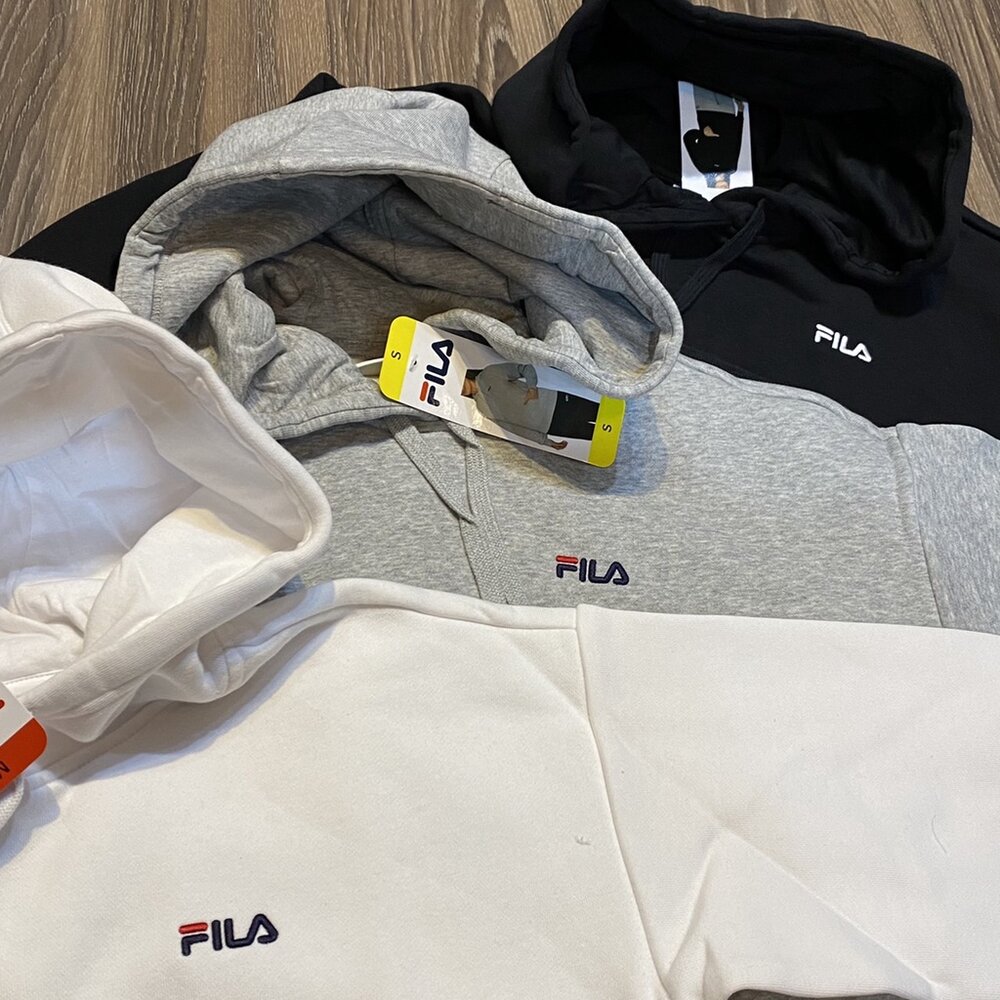 2030997931-Fila 帽T 內刷毛 胸前小LOGO 連帽 抽繩 刺繡小LOGO 帽T 情侶款