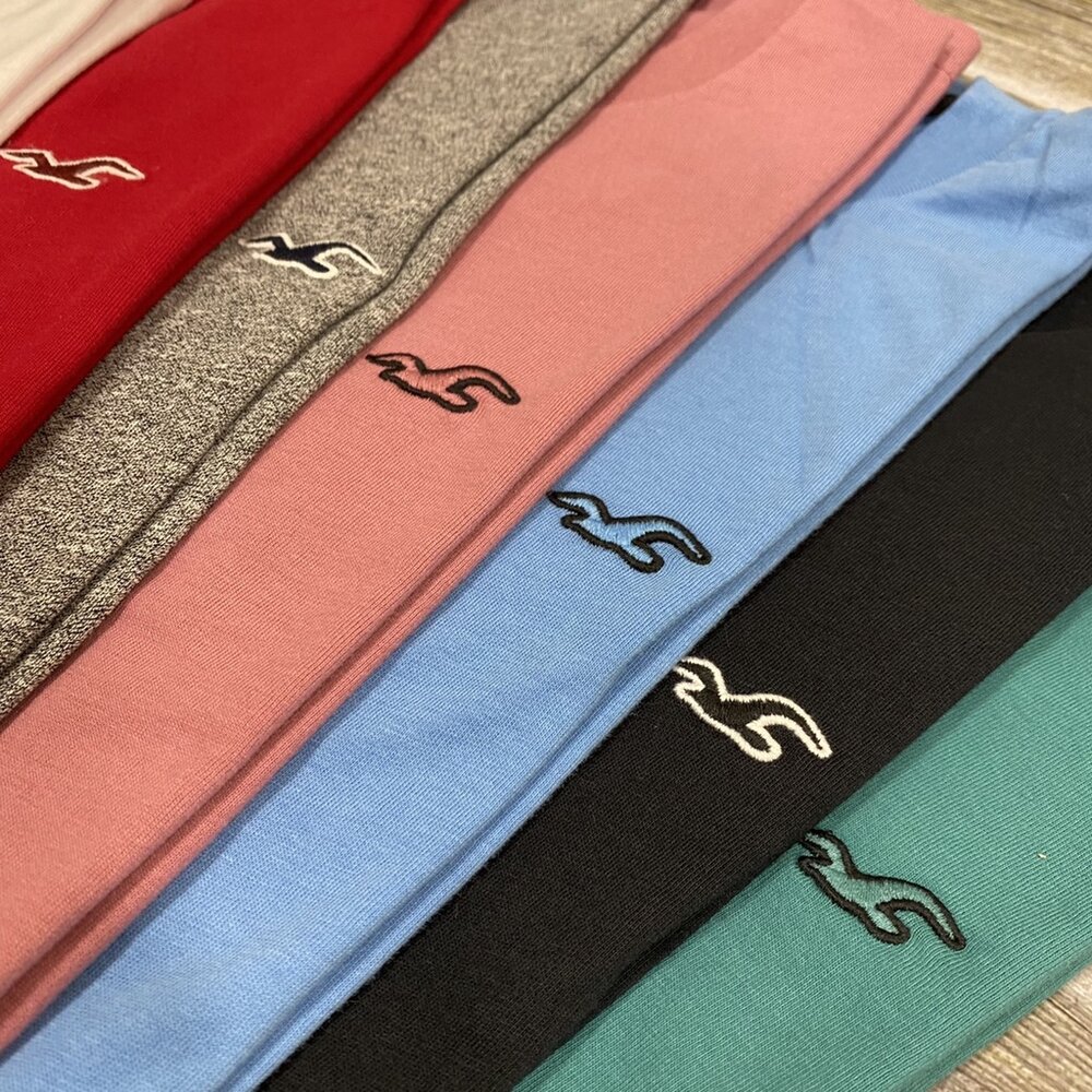 Hollister HCO 海鷗 刺繡 小Logo 素t 短袖 t 恤 休閒外出 情侶裝 多色可挑-圖片-3