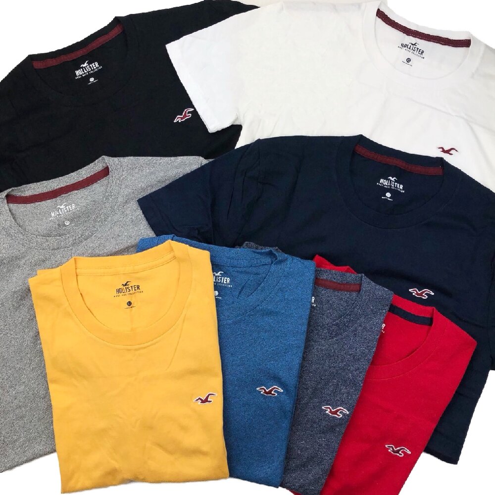 Hollister HCO 海鷗 刺繡 小Logo 素t 短袖 t 恤 休閒外出 情侶裝 多色可挑-圖片-4