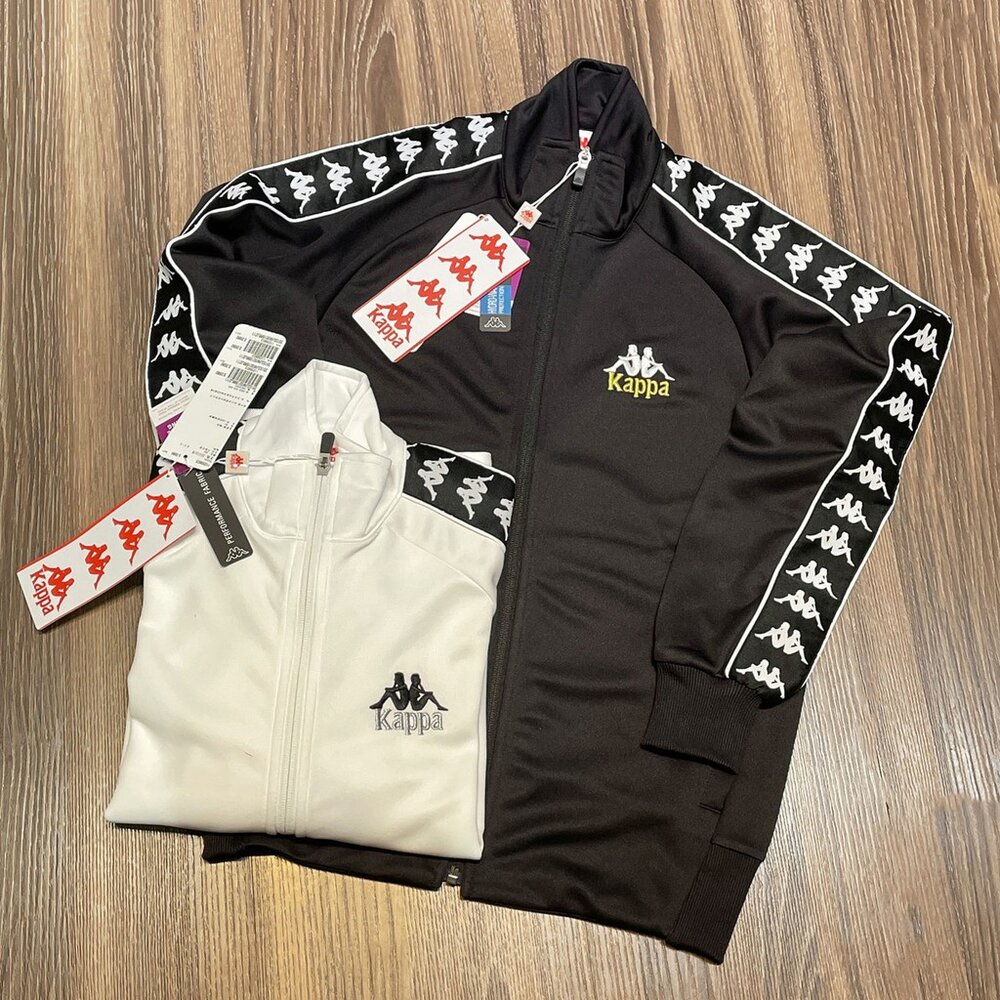 KAPPA 222 BANDA Jacket 夾克 運動外套 運動 套裝 陰陽 串標 黑 白 KAPPA外套-圖片-10
