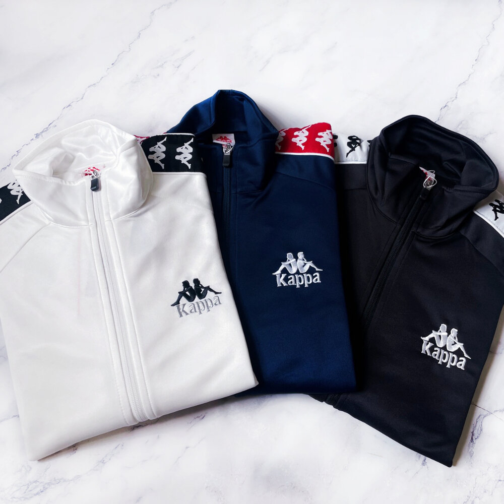 KAPPA 222 BANDA Jacket 夾克 運動外套 運動 套裝 陰陽 串標 黑 白 KAPPA外套-圖片-3