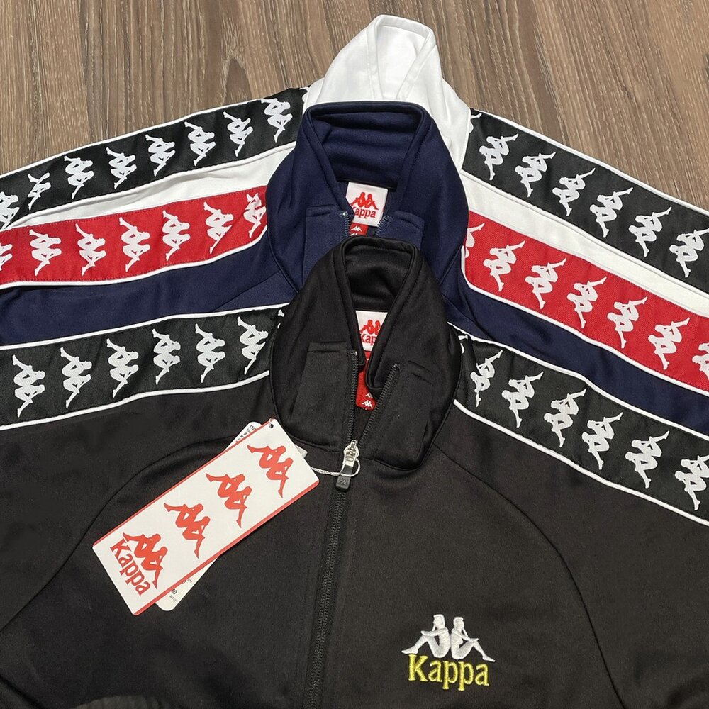 KAPPA 222 BANDA Jacket 夾克 運動外套 運動 套裝 陰陽 串標 黑 白 KAPPA外套-圖片-6