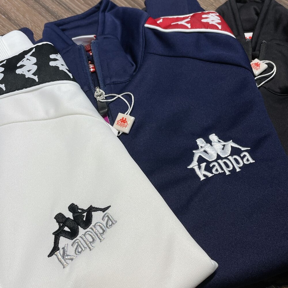 KAPPA 222 BANDA Jacket 夾克 運動外套 運動 套裝 陰陽 串標 黑 白 KAPPA外套-圖片-7